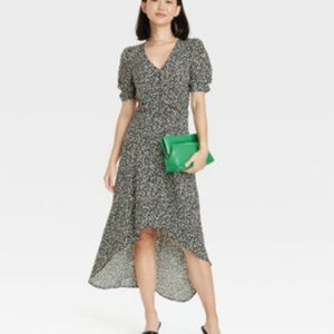 NWT A New Day Crepe Short Sleeve Midi Dress - XS